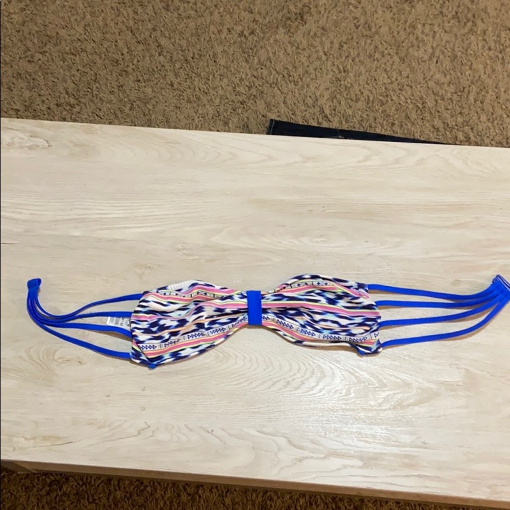 PINK strapless bikini top